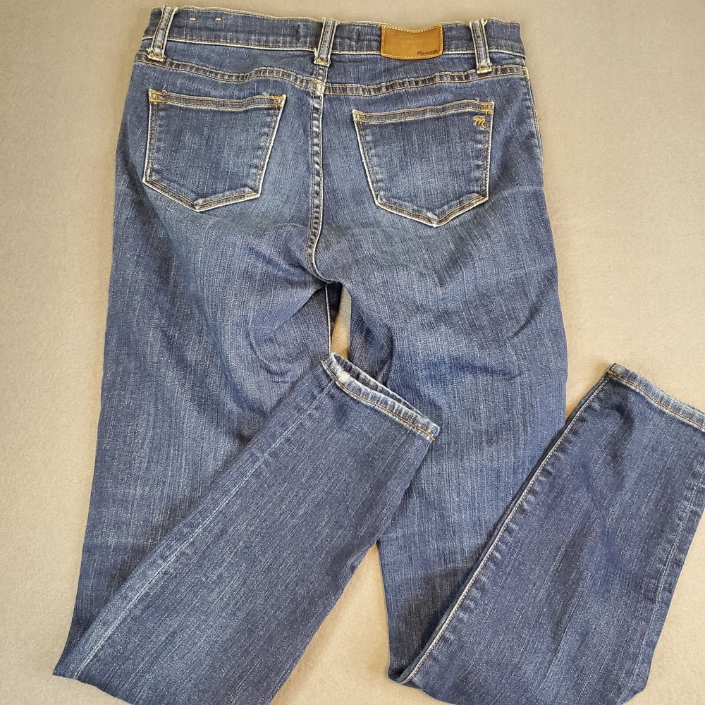 Madewell Skinny Skinny Jeans Women's Size 27 Mid Rise Blue, Light Wash Knee‎ - Picture 2 of 11